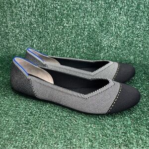 ROTHY'S Women's Size 11‎ The Square Tuxedo Black White Oreo Slip-Ons - NEW
